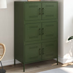 Hoge Kast 68X39X113 Cm Staal Mosterd