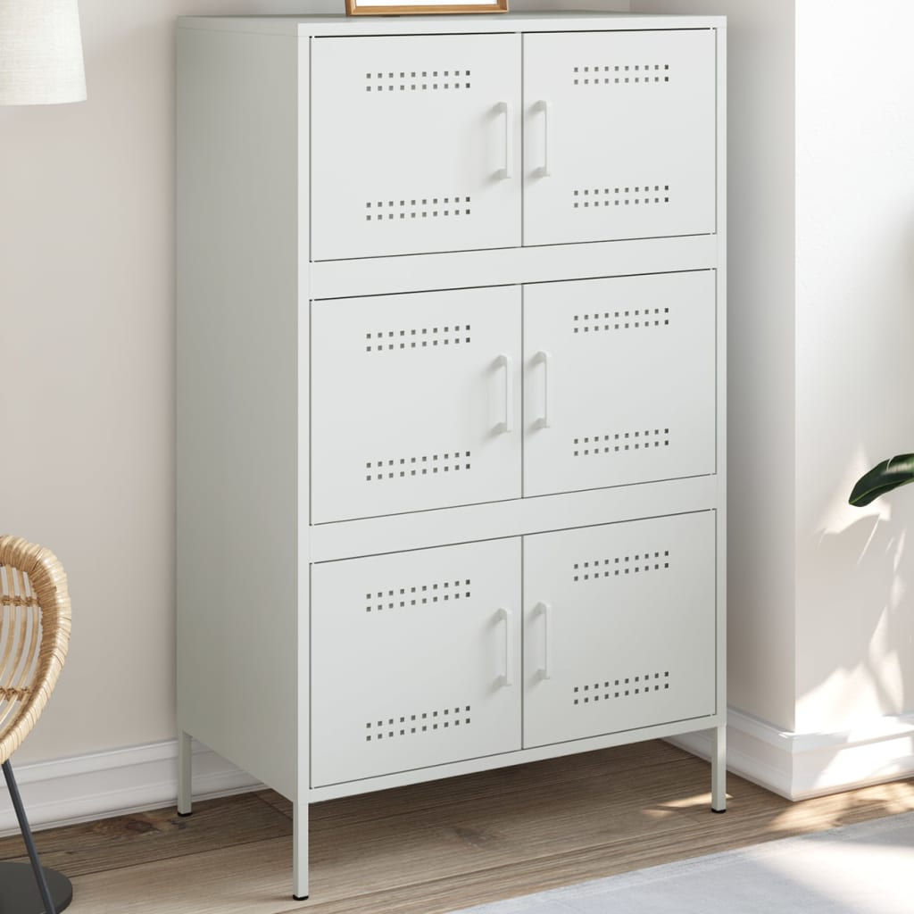 Hoge Kast 68X39X113 Cm Staal Mosterd