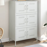 Hoge Kast 68X39X113 Cm Staal Mosterd