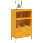 Hoge Kast 68X39X113 Cm Staal Mosterd