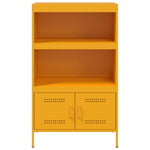 Hoge Kast 68X39X113 Cm Staal Mosterd