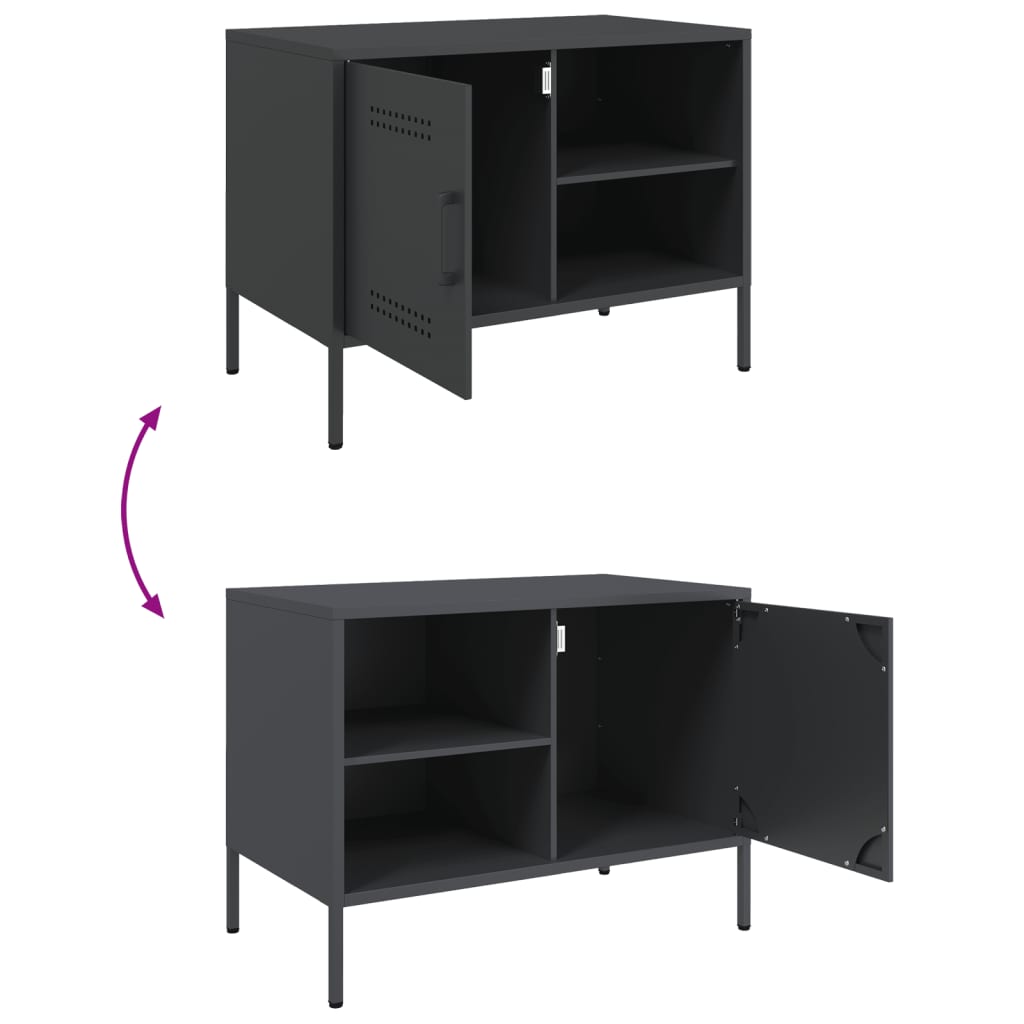 Tv-Meubelen 68X39X50,5 Cm Staal Kleurig