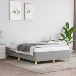 Bedframe Zonder Matras Stof Lichtgrijs
