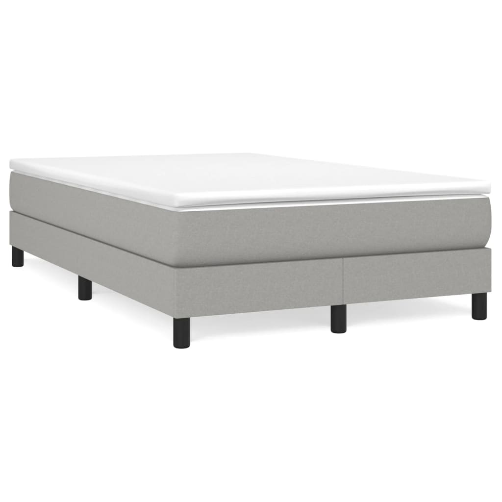 Boxspring Met Matras Stof Lichtgrijs