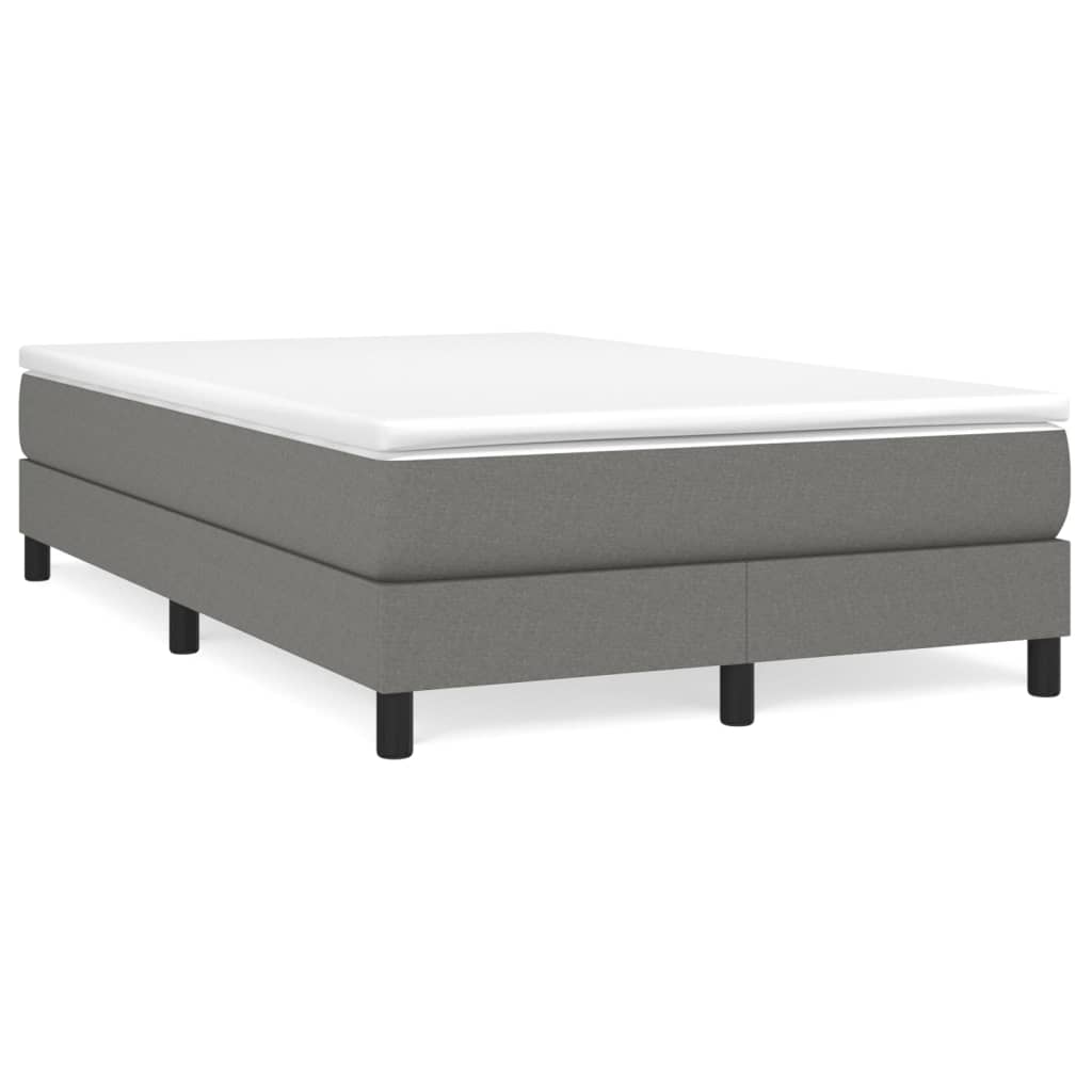 Boxspring Met Matras Stof Donkergrijs