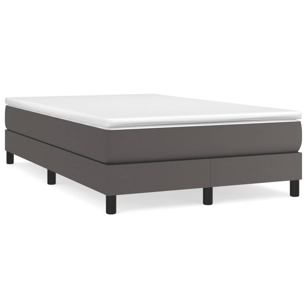 Boxspring Met Matras Kunstleer Grijs