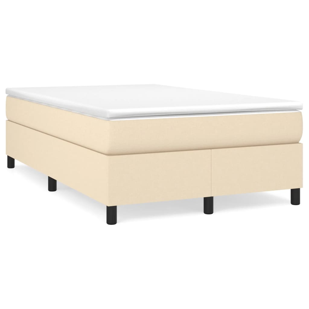 Boxspring Met Matras Stof Kleurig Crème