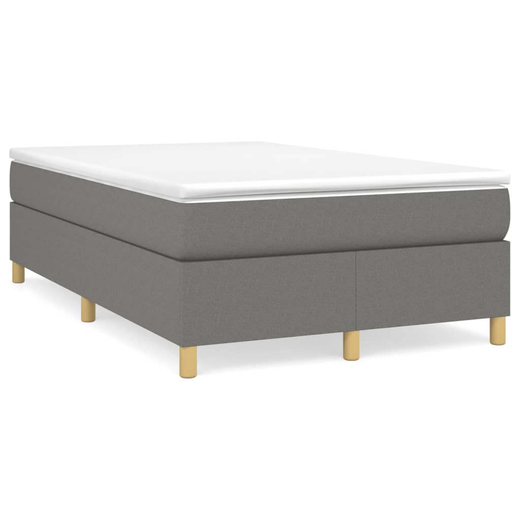 Boxspring Met Matras Stof Donkergrijs
