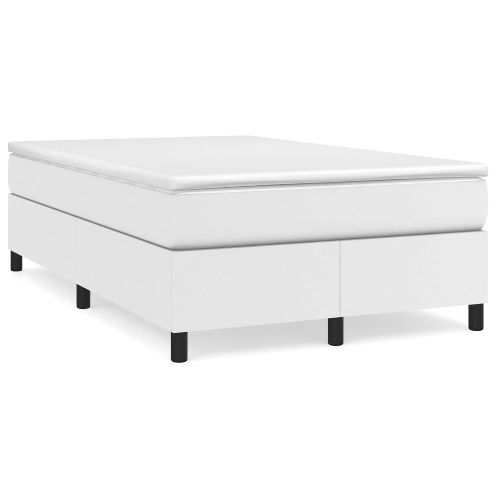 Boxspring Met Matras Kunstleer Wit