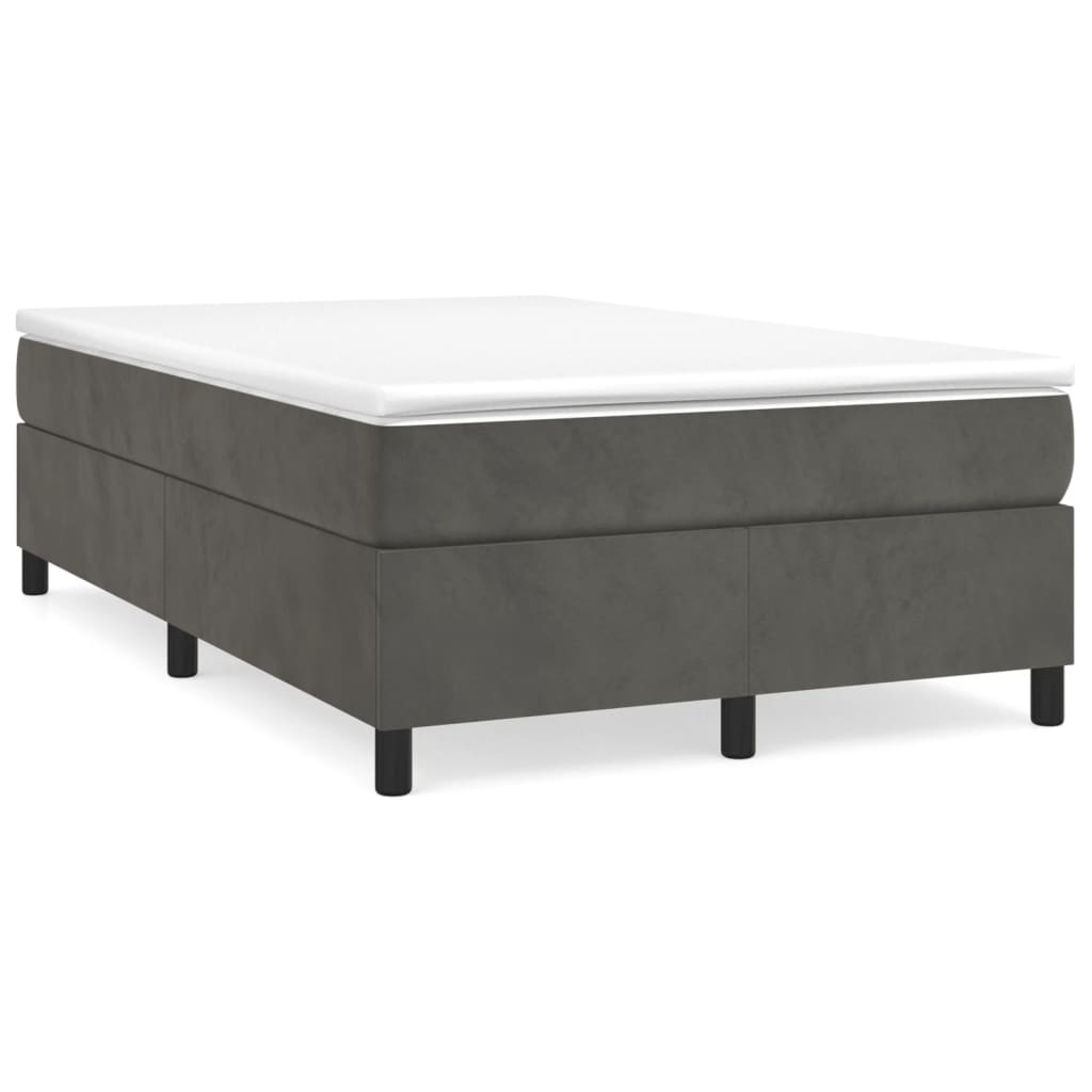 Boxspring Met Matras Fluweel Donkergrijs