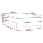 Boxspring Met Matras Fluweel Donker Blauw