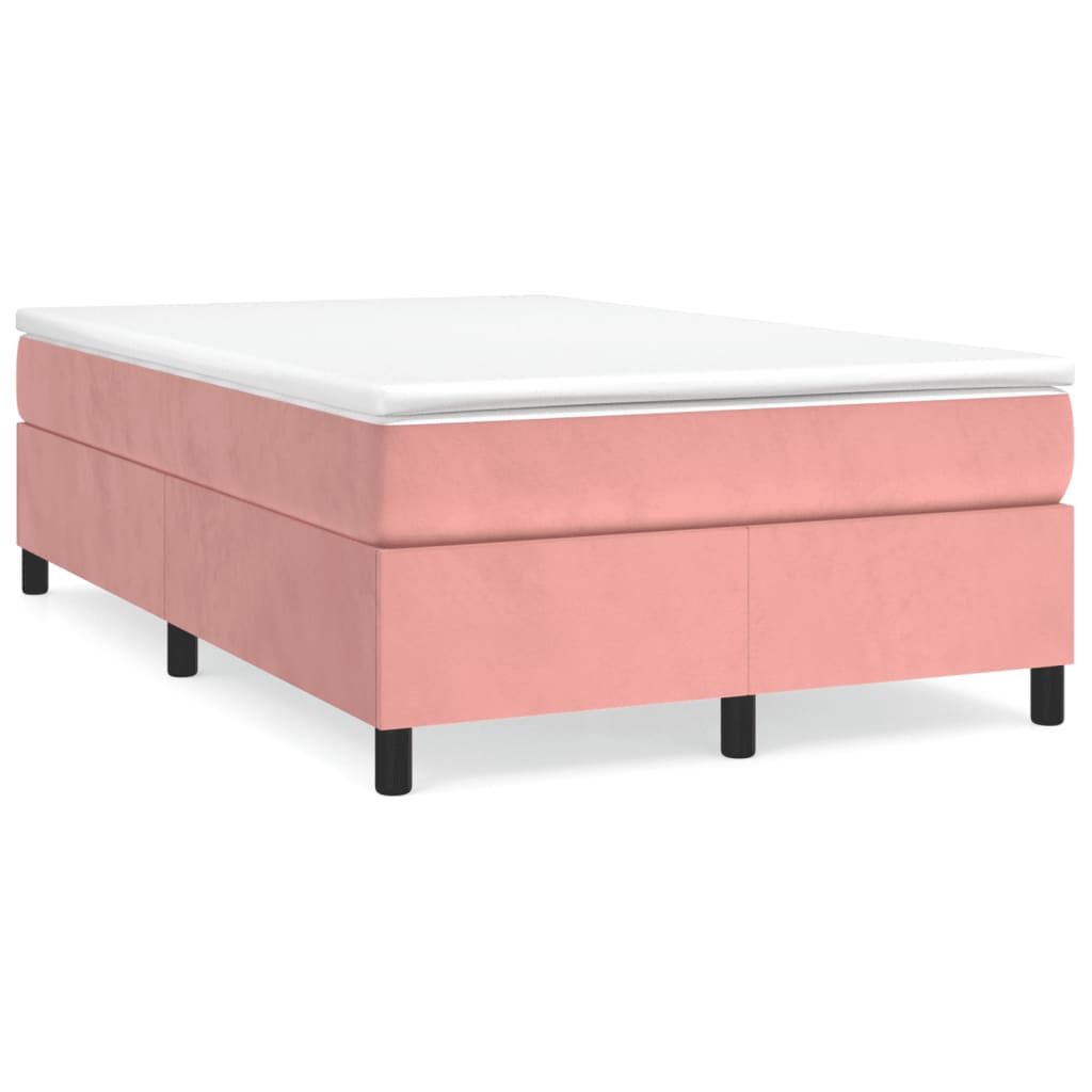 Boxspring Met Matras Fluweel Roze