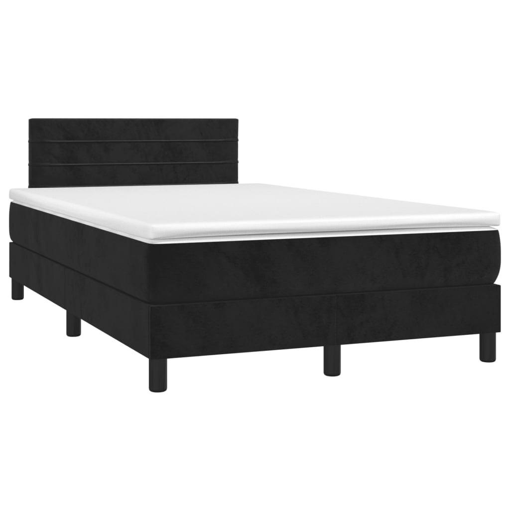 Boxspring Met Matras En Led Fluweel
