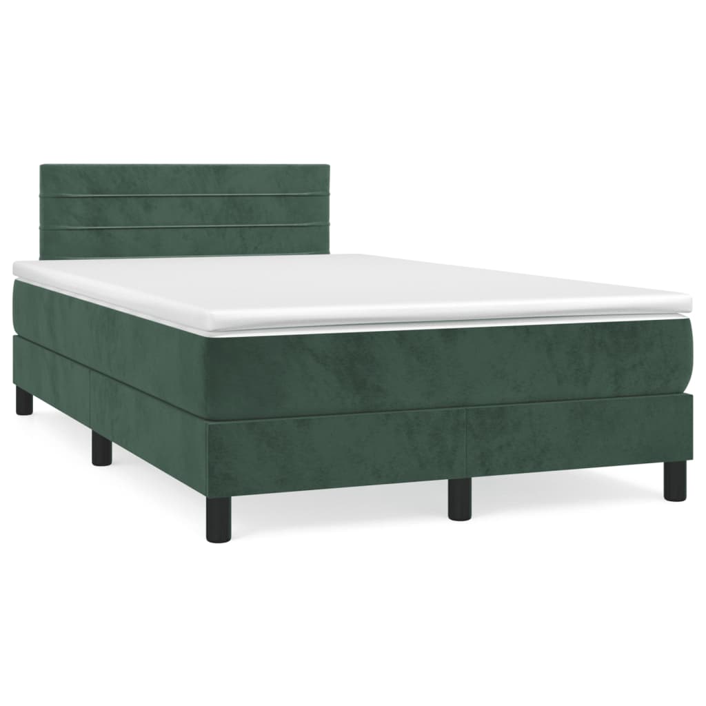 Boxspring Met Matras En Led Fluweel