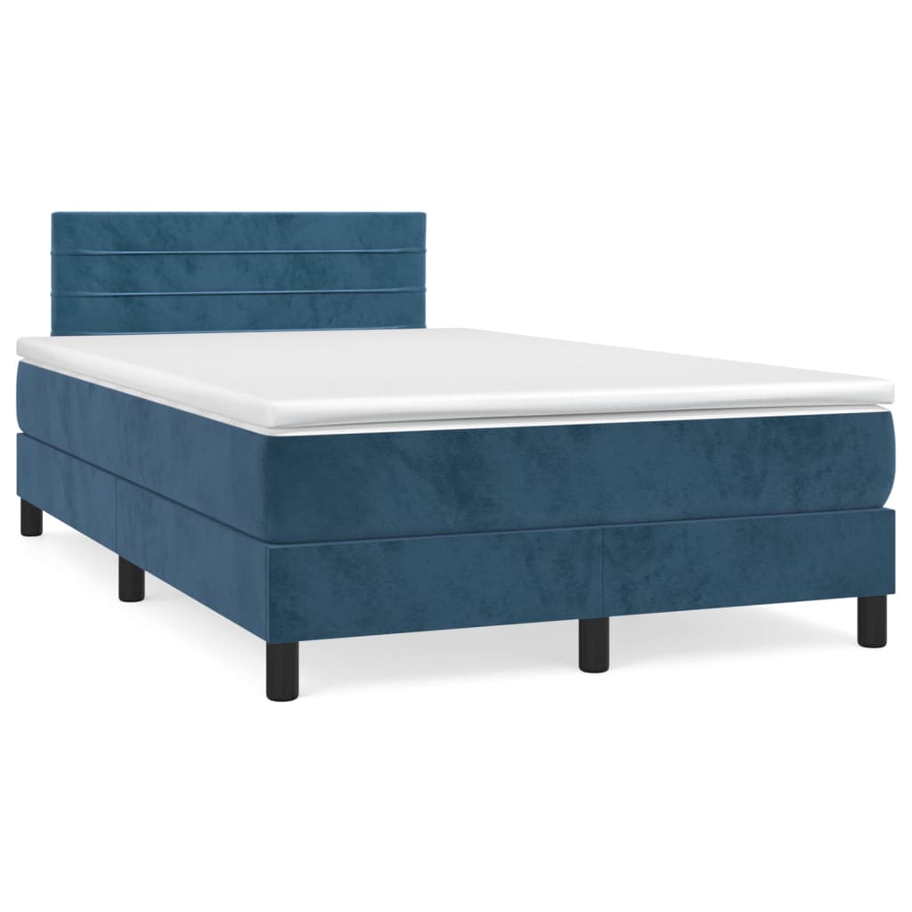 Boxspring Met Matras En Led Fluweel