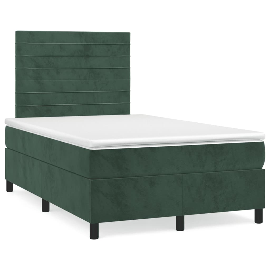 Boxspring Met Matras En Led Fluweel