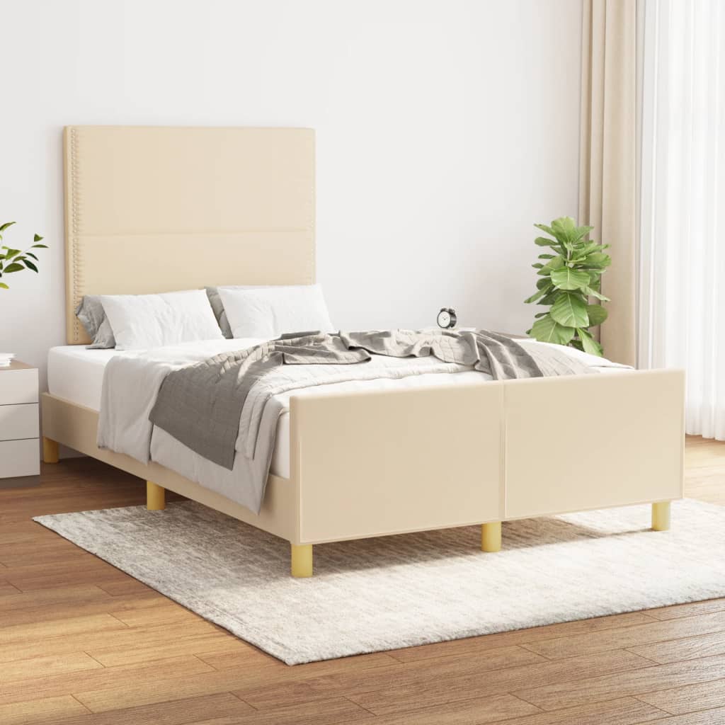 Bedframe Zonder Matras Stof Kleurig