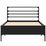Bedframe Bewerkt Hout En Metaal