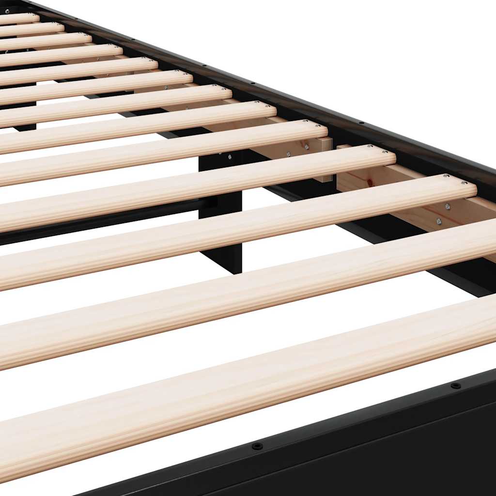 Bedframe Bewerkt Hout En Metaal