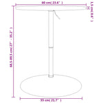 Bartafel Ø 60X89,5 Cm Lichtbruin