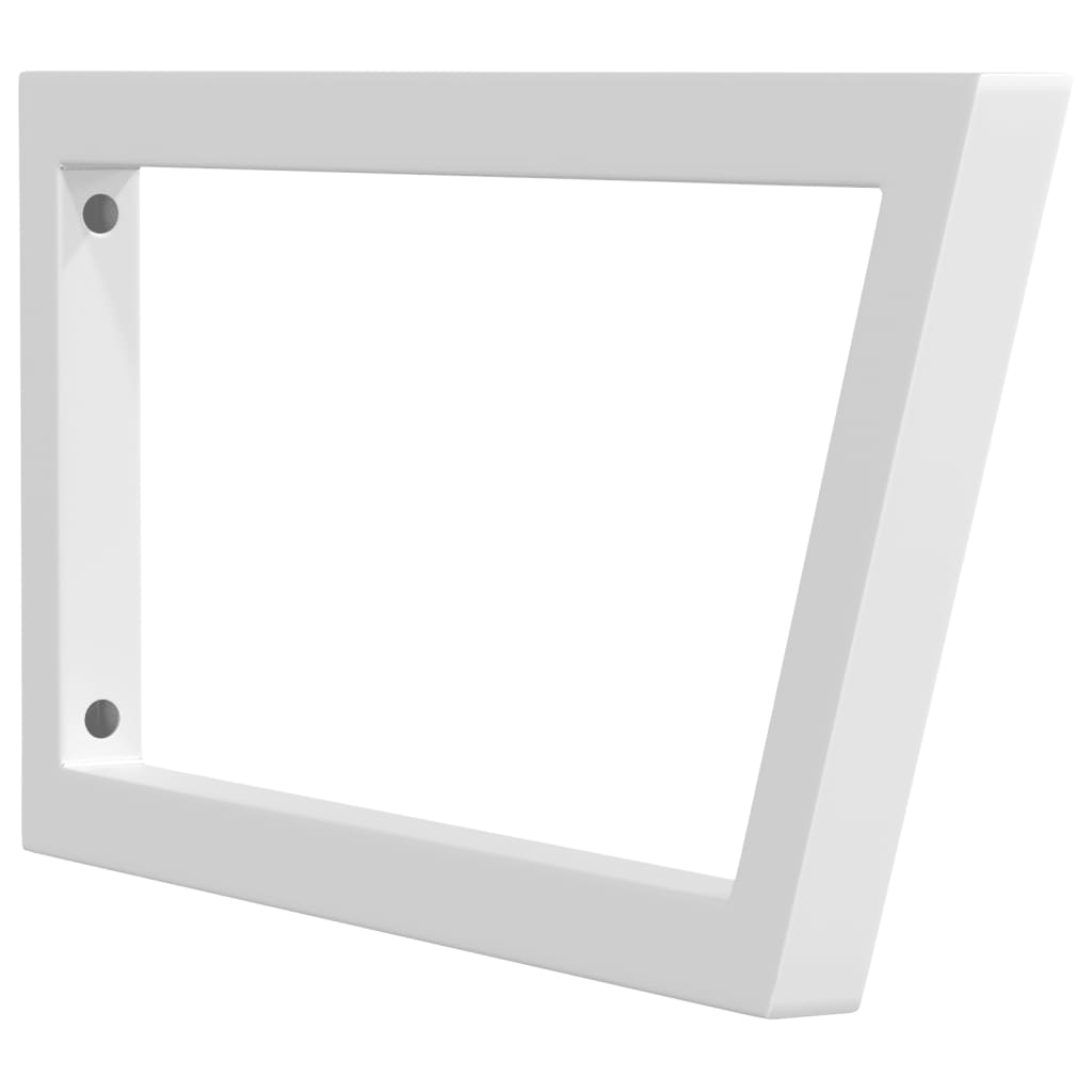 Wandbeugels Voor Wasbak 2 St Trapezium Staal Wit