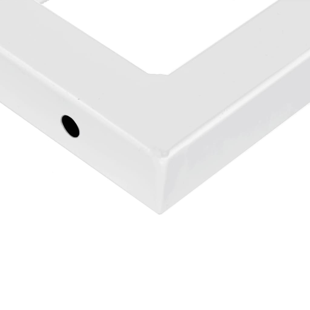 Wandbeugels Voor Wasbak 2 St Trapezium Staal Wit