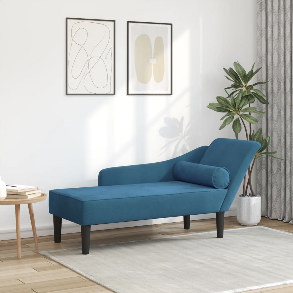 Chaise Longue Met Kussens Fluweel