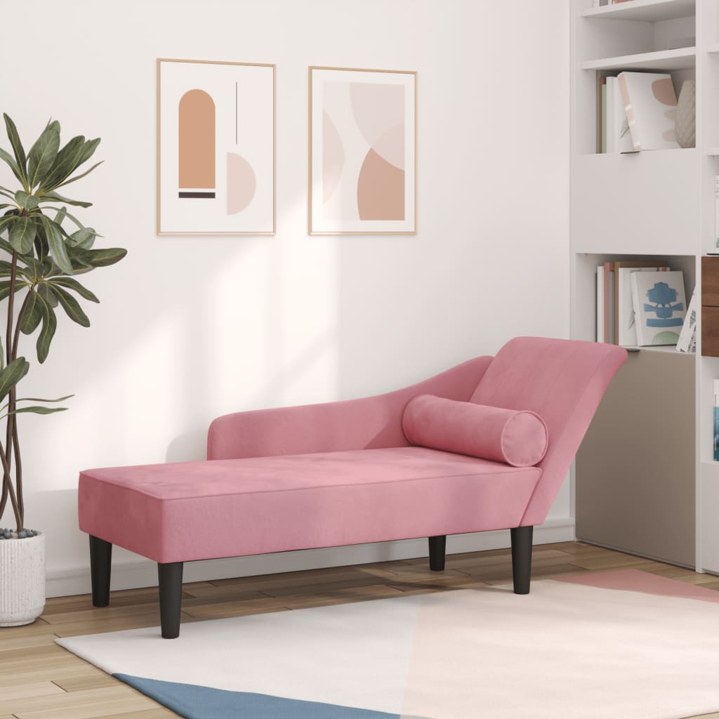Chaise Longue Met Kussens Fluweel
