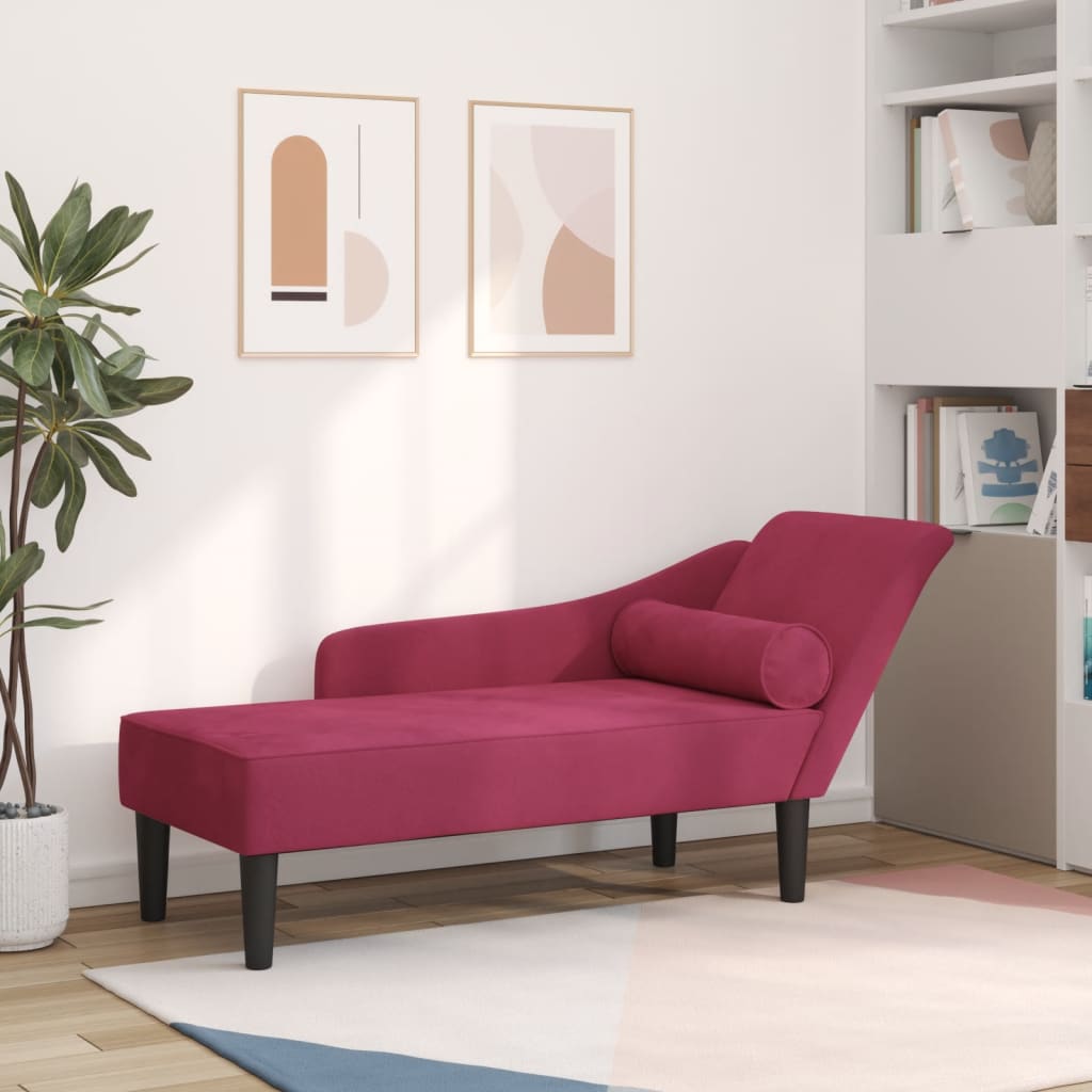 Chaise Longue Met Kussens Fluweel
