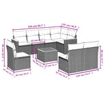 9-Delige Loungeset Met Kussens Poly Rattan Zwart