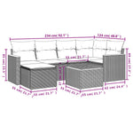 7-Delige Loungeset Met Kussens Poly Rattan Zwart