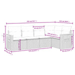 5-Delige Loungeset Met Kussens Poly Rattan Beige