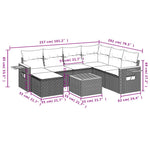 8-Delige Loungeset Met Kussens Poly Rattan Zwart