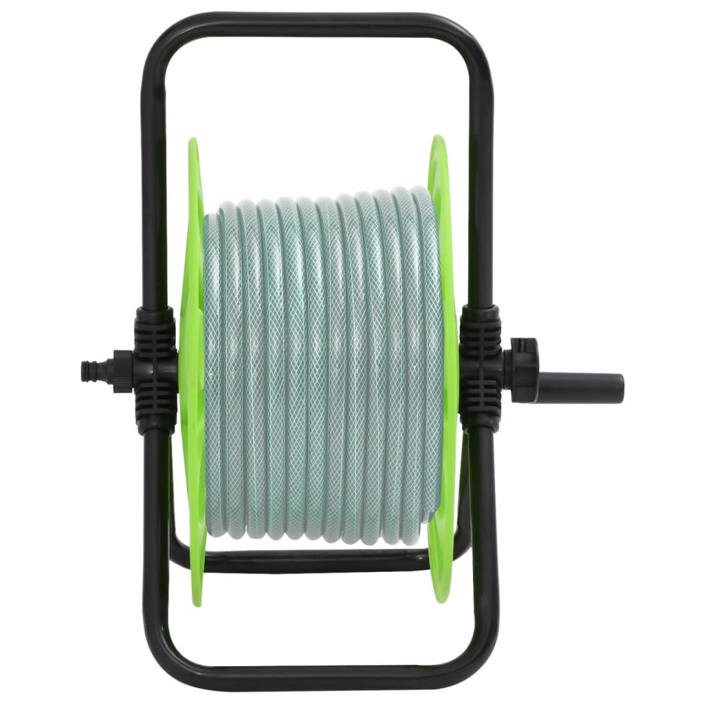 Slanghaspel Voor 45 M 1/2" Slang Vrijstaand Staal Groen