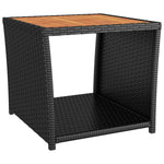 3-Delige Tuinset Met Kussens Poly Rattan Zwart