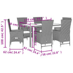 7-Delige Tuinset Met Kussens Poly Rattan Beige