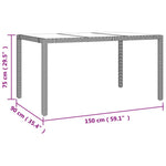 7-Delige Tuinset Met Kussens Poly Rattan Beige