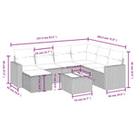 8-Delige Loungeset Met Kussens Poly Rattan Zwart