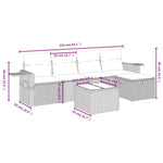 6-Delige Loungeset Met Kussens Poly Rattan Zwart