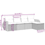 5-Delige Loungeset Met Kussens Poly Rattan Zwart