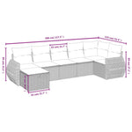 7-Delige Loungeset Met Kussens Poly Rattan Gemengd Beige