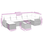 8-Delige Loungeset Met Kussens Poly Rattan Zwart