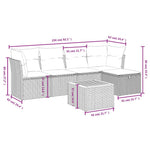 6-Delige Loungeset Met Kussens Poly Rattan Zwart