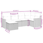 6-Delige Loungeset Met Kussens Poly Rattan Zwart