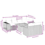 11-Delige Tuinset Met Kussens Poly Rattan Beige