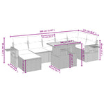 8-Delige Loungeset Met Kussens Poly Rattan Zwart