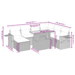 8-Delige Loungeset Met Kussens Poly Rattan Zwart