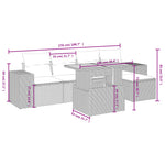 6-Delige Loungeset Met Kussens Poly Rattan Zwart