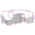 8-Delige Loungeset Met Kussens Poly Rattan Zwart