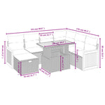 8-Delige Loungeset Met Kussens Poly Rattan Zwart